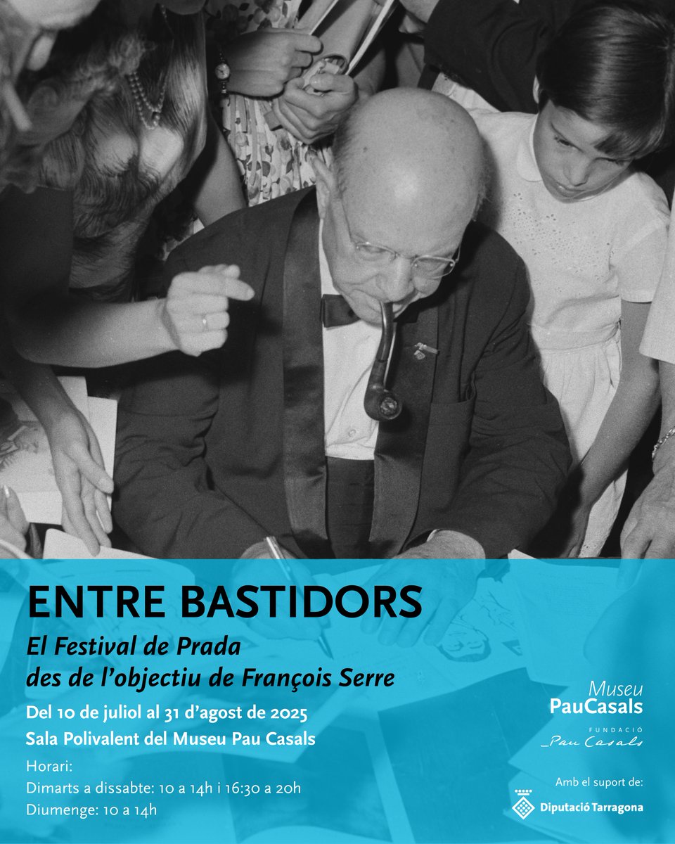 📣 Exposició "Entre bastidors. El Festival de Prada des de l'objectiu de François Serre".
Aquest estiu veniu a descobrir l'essència dels Festivals de Prada amb aquesta exposició de fotografies del fons François Serre
📅 Del 10 de juliol al 31 d'agost
🔎 paucasals.org/noticies/el-mu…