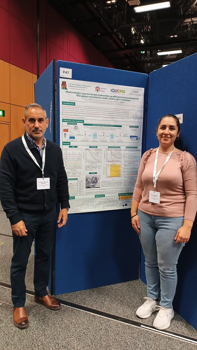 Laura Marín  (FQM214 <a href="/IQUEMA_/">IQUEMA</a> ) y Luis Sánchez (FQM175 <a href="/IQUEMA_/">IQUEMA</a> ) presentaron las ultimas investigaciones del proyecto 2d2denox en el 17 th Internacional Congress of Materials Chemistry RSC.