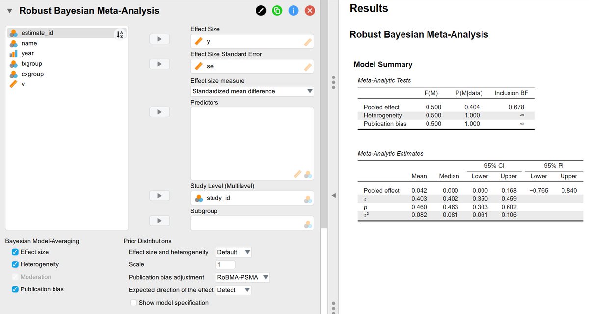 We finally extended robust Bayesian meta-analysis to multilevel settings. Now, you can fit 3-level publication bias-adjusted model-averaged meta-regression models in R (and in about a week in JASP too!)