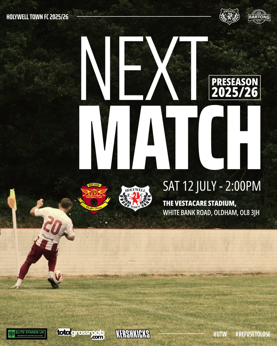 This Saturday, we're on the road to <a href="/AvroFC/">Avro FC</a> in a preseason friendly.

🕑 2.00PM Kick off
📍 Vestacare Stadium, Oldham, OL8 3JH