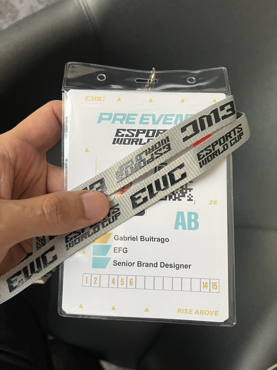 Greetings from the Esports World Cup!