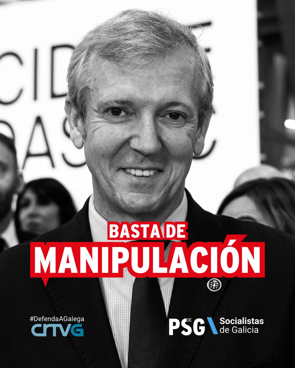 🪦 A CRTVG descansa en paz.

Rueda conseguiu o que quería co nomeamento de Concha Pombo.

Xa dirixe os medios públicos dende o seu despacho.

❌ Galicia perde pluralidade, perde liberdade, perde servizo público.

🤬 Basta de manipulación!

#CRTVG #DefendaAGalega #RuedaPincha