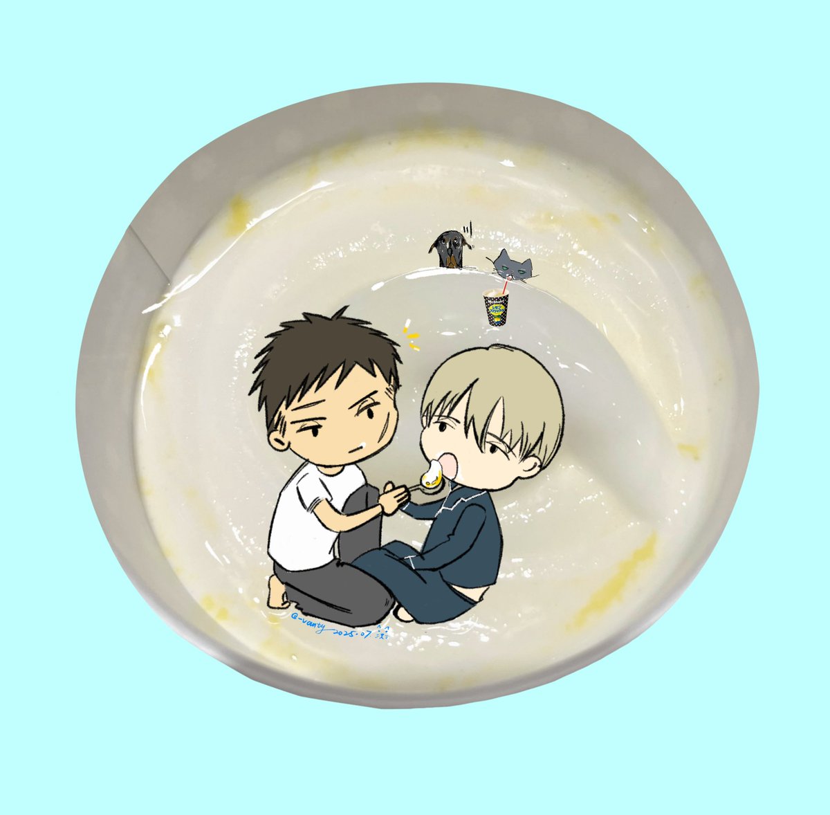 🐦‍⬛

完蛋 狗狗不能吃甜食ᶘ ᵒᴥᵒᶅ
你看猫猫多开心呀♪(´ε｀ )