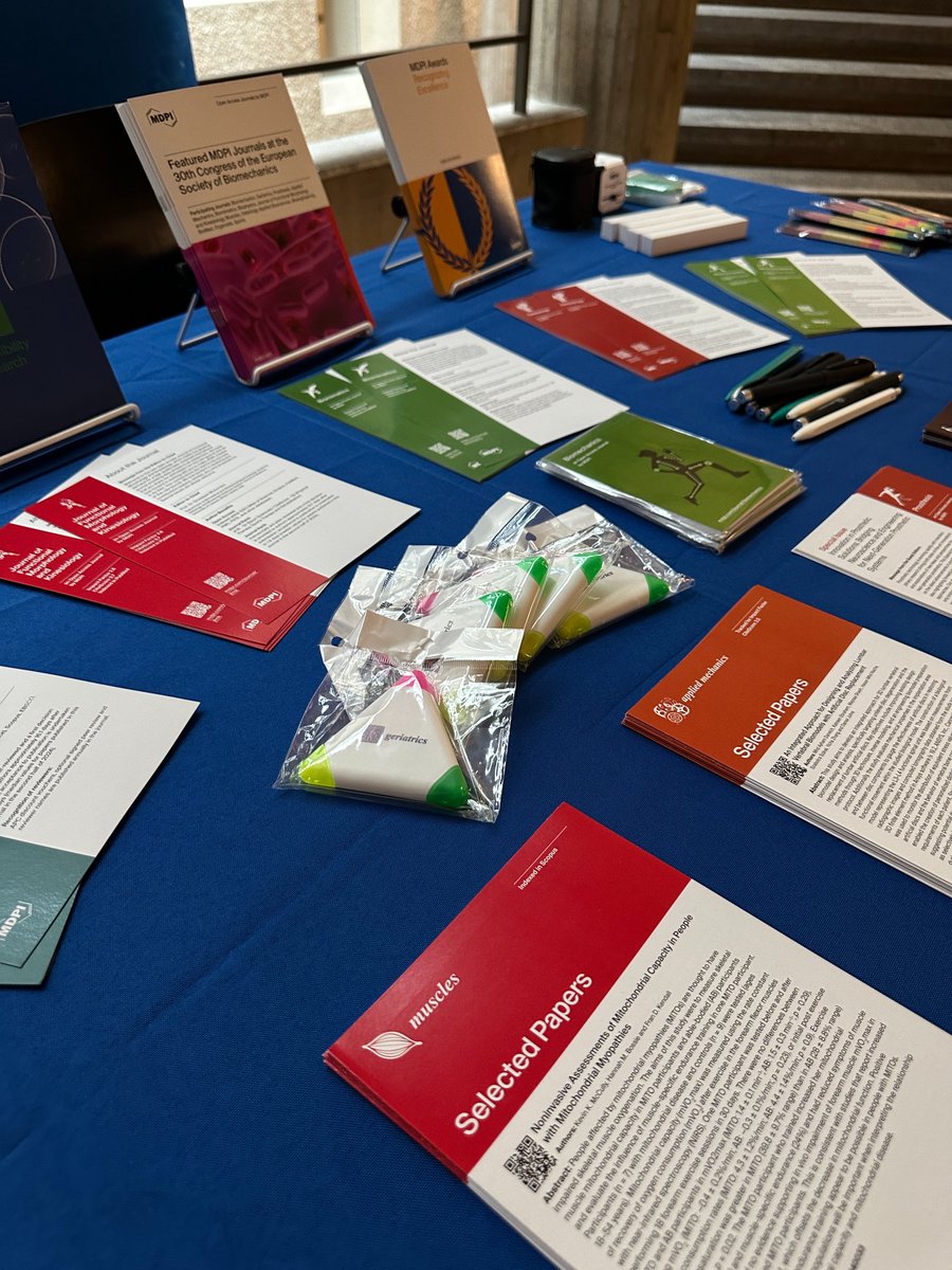 💪Proud to be represented at the 30th Congress of the European Society of Biomechanics!

🗓️6–9 July 2025
📌Zürich, Switzerland

🤝Stop by for a chat if you can! Our delegates look forward to meeting you and answering your questions!

#ESB2025 #OpenAccess #Biomechanics #MDPI