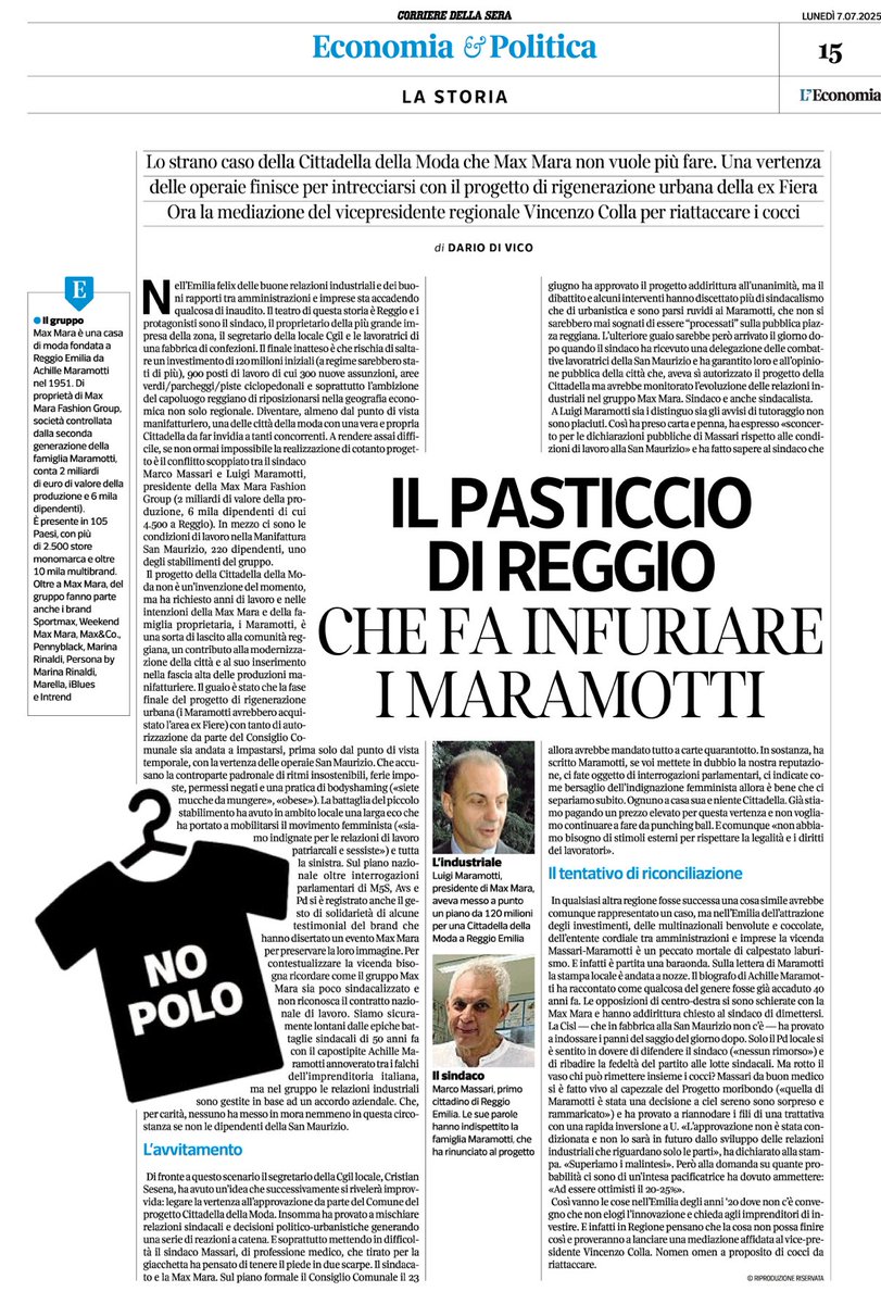 Perché Maramotti ha rinunciato a realizzare a Reggio Emilia la Cittadella della moda