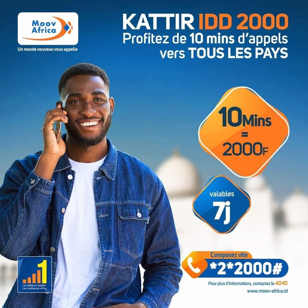 Y'a pas match☝même pour les appels à l'extérieur.

👉Bénéficiez de 10 minutes vers tous les pays 🥰 à seulement 2.000F

N'ayez plus l'embarras du choix,profitez sans stress😎de la meilleure offre pour vos appels à l'extérieur✌

👉Composez simplement le *2*2000#

#Moov_Africa