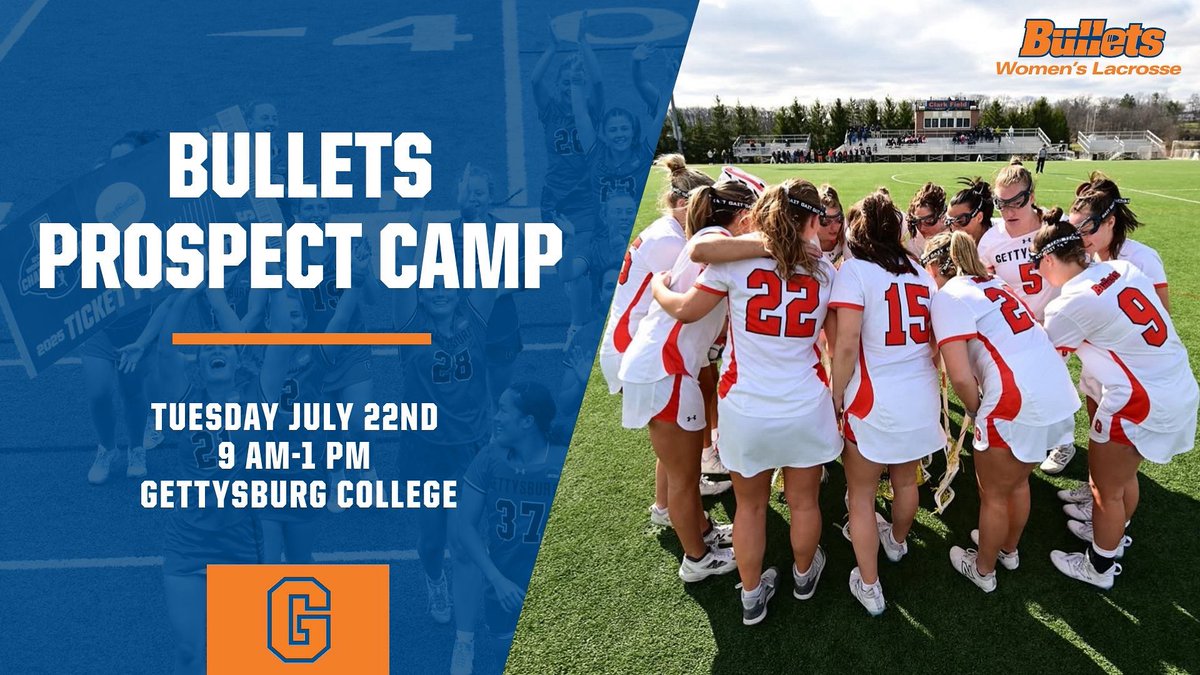Future Bullets 📣 We are 2 weeks out from our Summer Prospect Camp! Sign up below!
🔹Elite exposure to our Championship Program
🔸Interact with current players 
🔹Showcase your skillset to our Coaching Staff
🔸Campus Tour 
🔹Q&amp;A with players and coaches
commerce.cashnet.com/WomensLacrosse