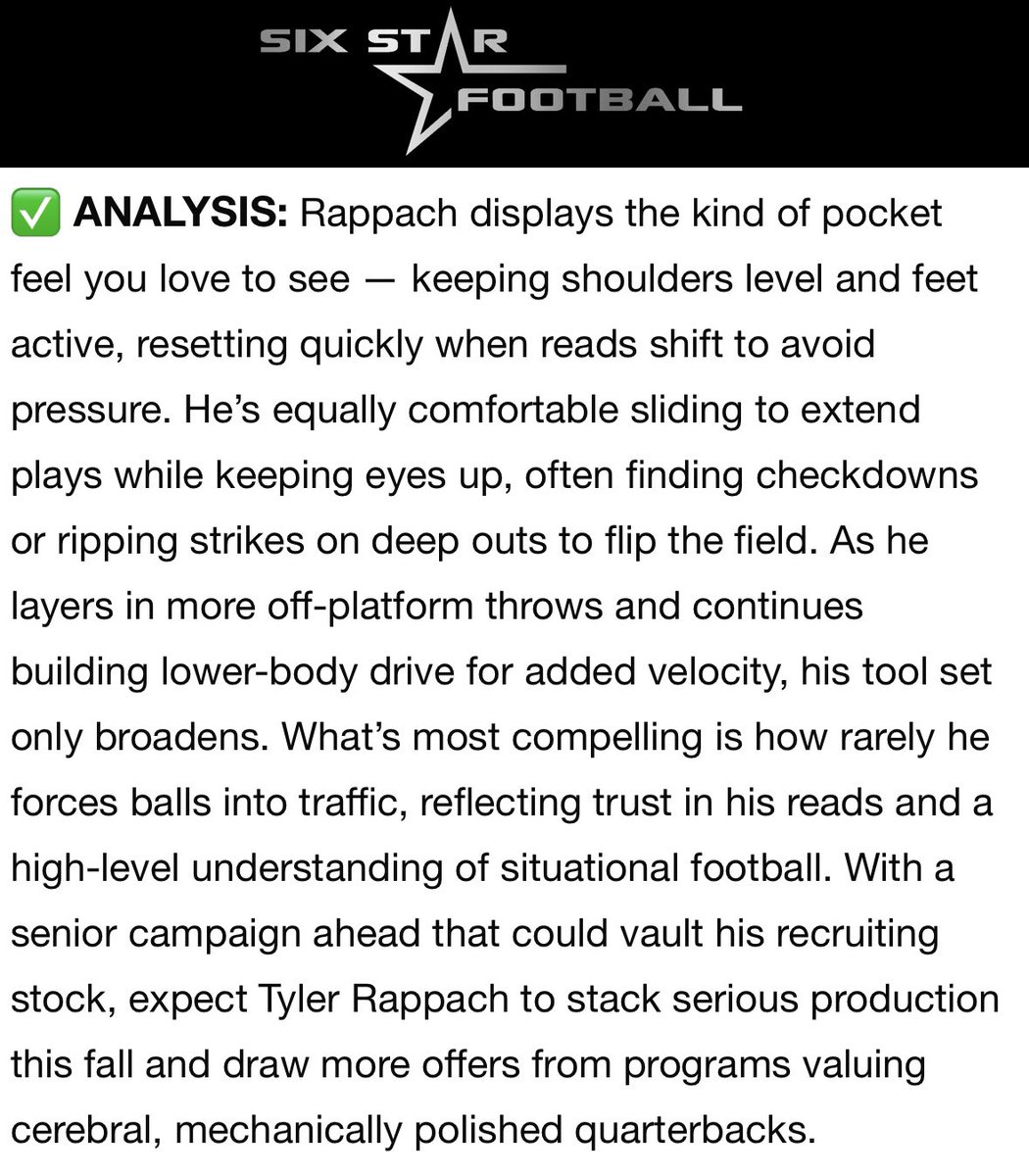 tylerrappach's tweet image. Thank you to Six Star Football for the recognition and great write-up! @sixstarfootball @Mark__Porter @CANFIELDFOOTBAL