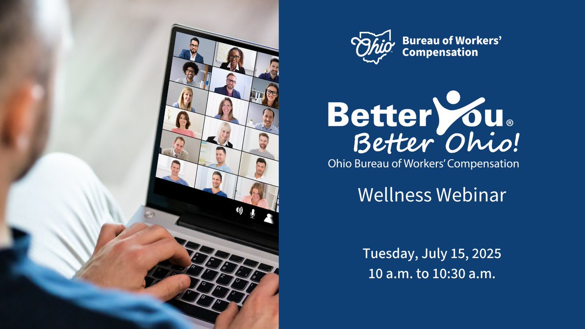 Employers, join us on Tuesday, July 15 at 10 a.m. for the Better You, Better Ohio! wellness webinar. You will learn about resources to encourage your employees to engage in wellness activities with financial incentives at no cost to them or you! Register: bit.ly/4lAlDnW