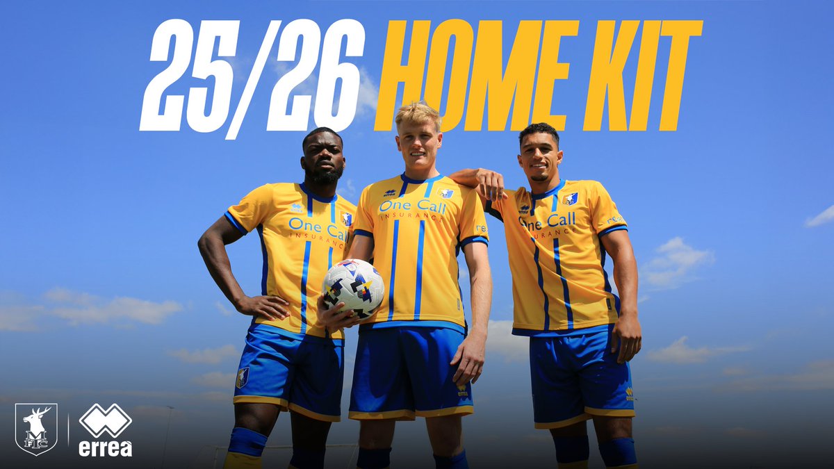 Our 2025/26 home kit is here.

#Stags 🟡🔵 | <a href="/ErreaOfficial/">Erreà Sport</a>