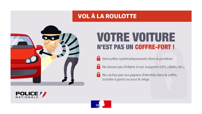 #SécuritéDuQuotidien I Campagne de sensibilisation. 
Nos #Policiers viennent à votre rencontre, afin d'attirer votre attention et vous mettre en garde sur les vols commis dans les voitures.  
#Protéger