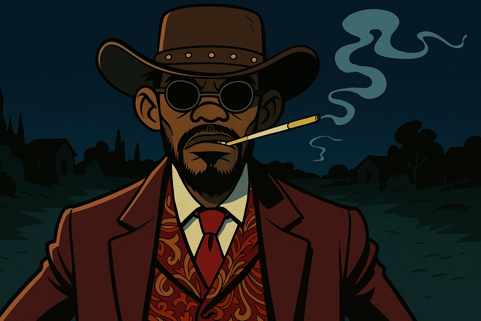 Gorillaz风格插图