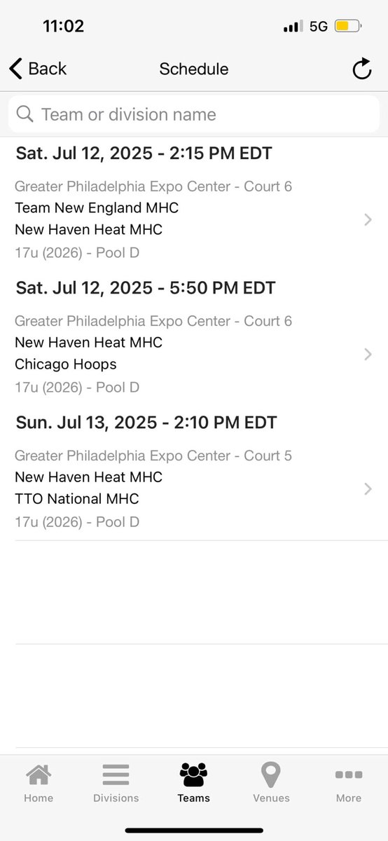 Schedule for this weekend!!