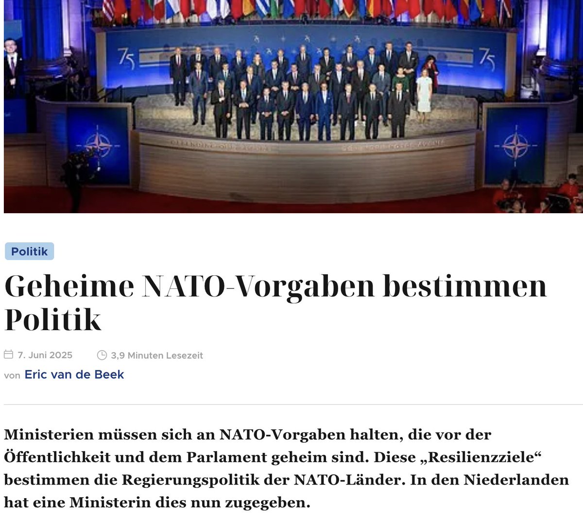 Was ist jetzt eigentlich mit den geheimen Nato-Plänen, von denen das Parlament nix wissen darf?
Will da gar keiner drüber reden?
🤔