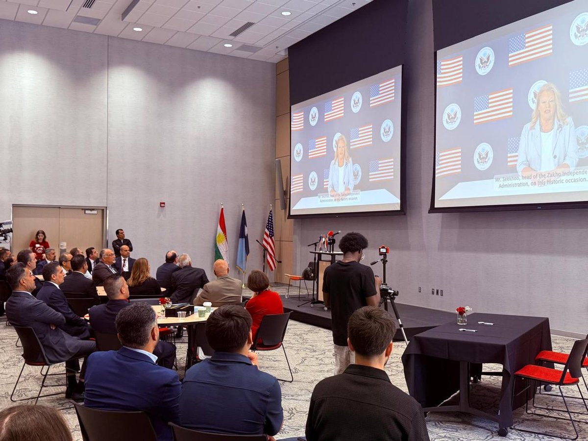 USCGERBIL's tweet image. On July 2, the Mayor of Moorhead, Minnesota and the Head of Zakho Independent administration signed a friendship proclamation laying the groundwork for cultural exchanges, educational advancements, and business endeavors. Congratulations to the cities of Moorhead and Zakho!