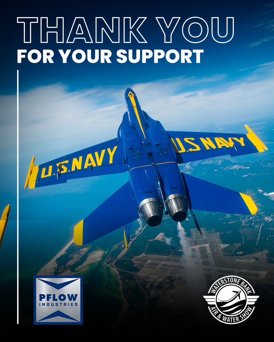 WaterStone Bank Air & Water Show (@mkeairandwater) on Twitter photo The <a href="/WaterStoneBank/">WaterStone Bank</a> Air & Water Show team extends its heartfelt #thanks to <a href="/PFlowIndustries/">PFlow Industries</a> for their generous #support. The show wouldn’t be possible without you!
#ThankYou #AirAndWaterShow #WaterStoneBank #Milwaukee #Sponsor #Sponsorship #Event The <a href="/WaterStoneBank/">WaterStone Bank</a> Air & Water Show team extends its heartfelt #thanks to <a href="/PFlowIndustries/">PFlow Industries</a> for their generous #support. The show wouldn’t be possible without you!
#ThankYou #AirAndWaterShow #WaterStoneBank #Milwaukee #Sponsor #Sponsorship #Event