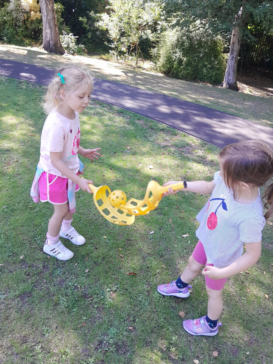Reception have had fun on the field his afternoon completing a multi sports circuit. #HFF25