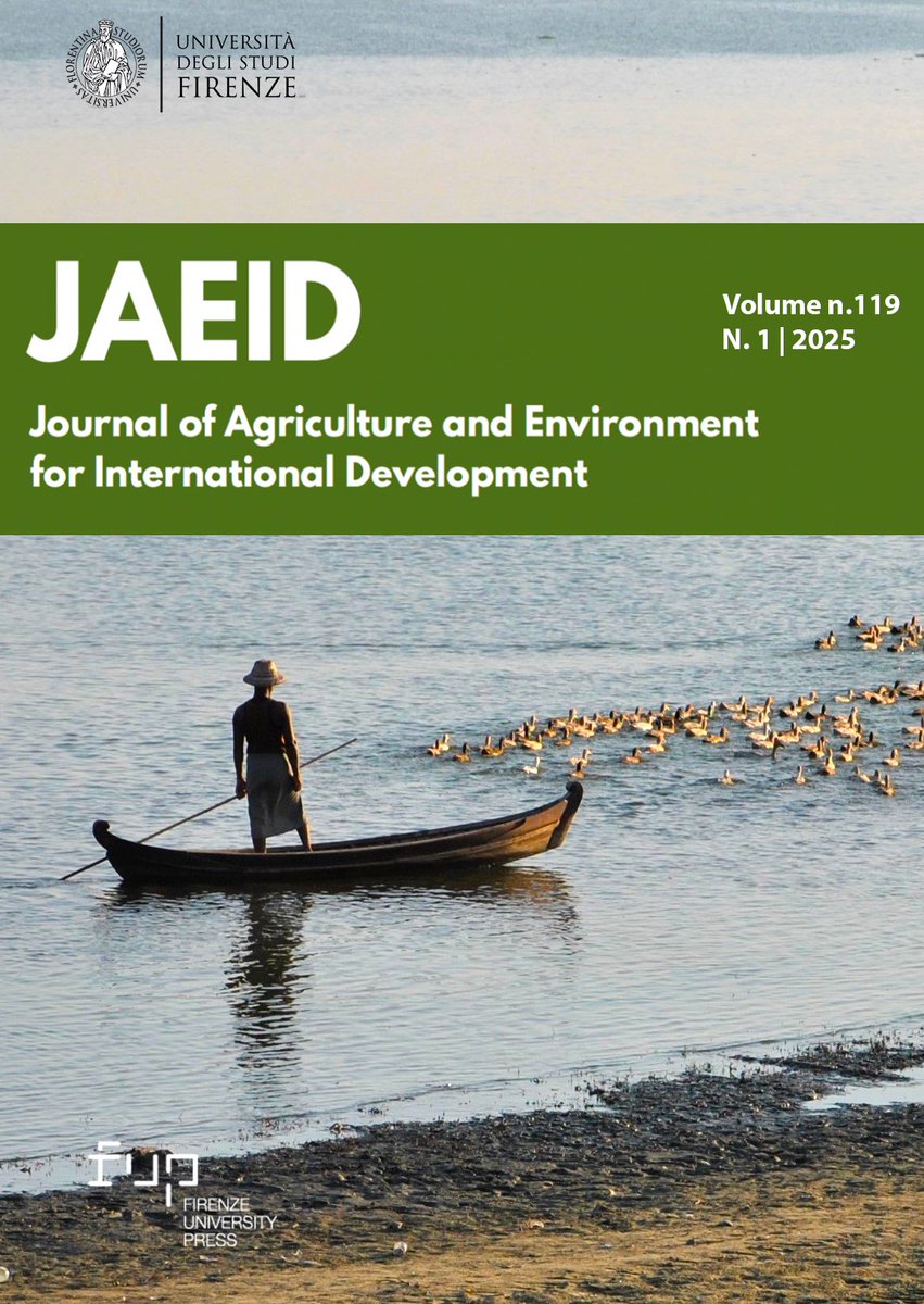 🚨 New Issue Alert!
The latest edition of the Journal of Agriculture and Environment for International Development (JAEID) is now online! 🌍📖

jaeid.it/index.php/jaei…

#OpenAccess #AcademicPublishing #SustainableDevelopment #Agriculture #Environment #GlobalSouth 

<a href="/UNI_FIRENZE/">Università di Firenze</a>