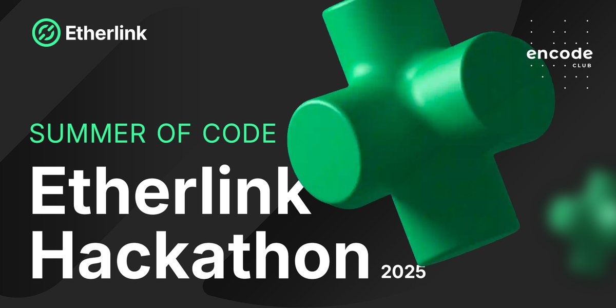 Encode Club (@encodeclub) on Twitter photo Summer of Code <a href="/etherlink/">Etherlink π</a> Hack starts tomorrow!
Youβve got 4 weeks to shake up the space.
From DeFi to games to collab culture - ship the unexpected.
π Kicks off 9 July
π Β£30,000+ in prizes
Letβs make this summer unforgettable. Summer of Code <a href="/etherlink/">Etherlink π</a> Hack starts tomorrow!
Youβve got 4 weeks to shake up the space.
From DeFi to games to collab culture - ship the unexpected.
π Kicks off 9 July
π Β£30,000+ in prizes
Letβs make this summer unforgettable.
