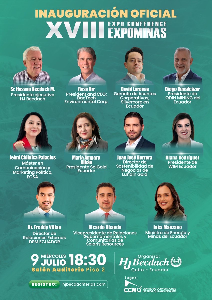 ¡El futuro de la minería sostenible en Ecuador se construye hoy!
Nos complace formar parte de la XVIII Expominas, un espacio para compartir experiencias y fortalecer la visión de desarrollo para el país.
#Expominas2025 #MineríaDelFuturo #Dundee #DPMEcuador