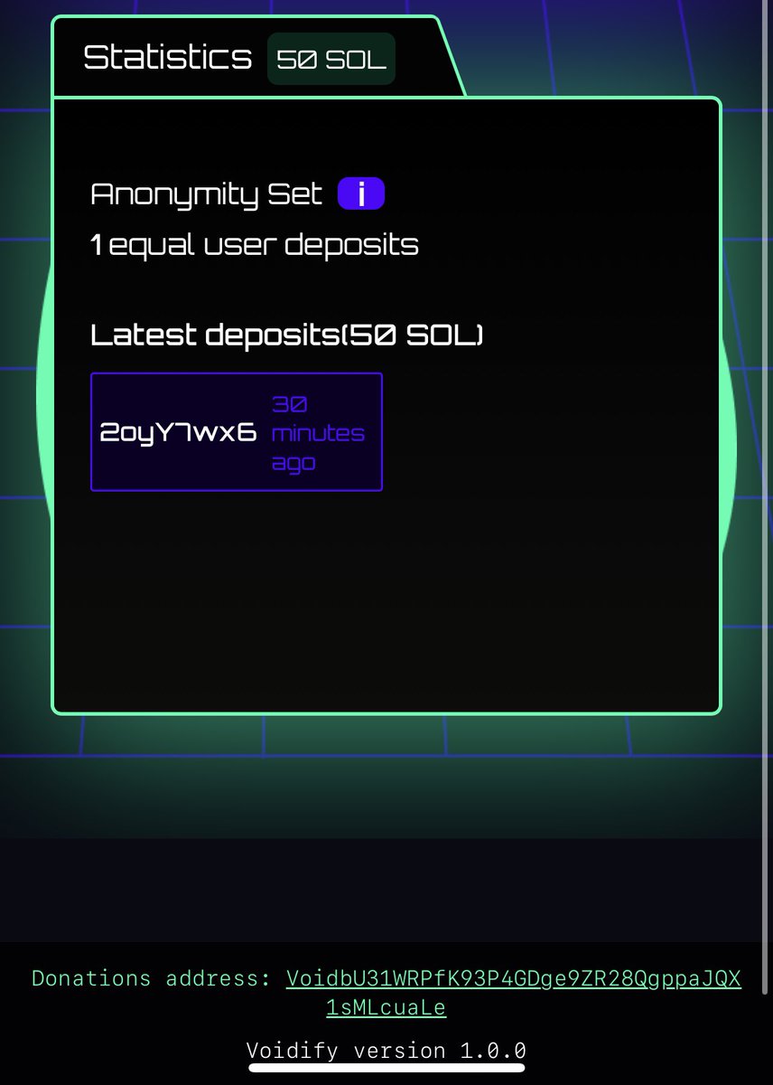 meetpickles's tweet photo. People have started using Voidify Dapp to send untraceable Sol transfers

And you are still wondering if it is working or not

Keep fading

This will be one of Solana’s top 5 must have tools

@VoidifyIO https://t.co/uowJtmLzrC