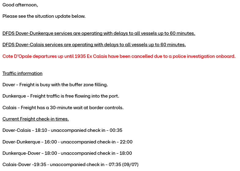 DFDS Channel Freight tweet media