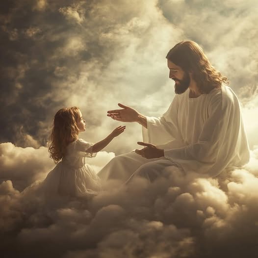 Jesus assuring this little one, you are safe with me ❤️