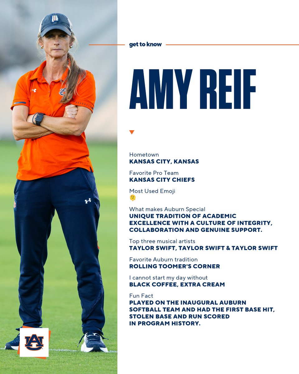 AuburnSoccer's tweet image. The best director of ops in the country is a Tiger… and a major Swiftie ✨

#WarEagle | @reif_brief