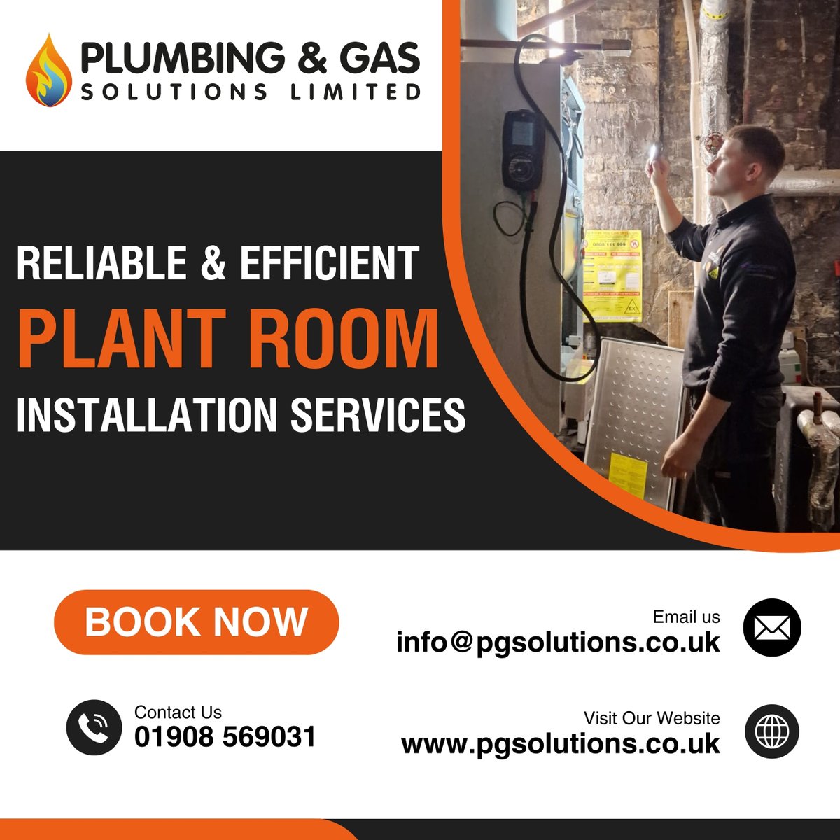 PGSolutionsltd's tweet image. PGS specialise in plant room installations. 🛠️
We provide mechanical and heating services to ensure your facility runs reliably. Compatible with natural gas, oil, LPG, and electric systems, we offer flexible solutions tailored to your needs.🙌
Call us today. 📲
01908 569031 📞