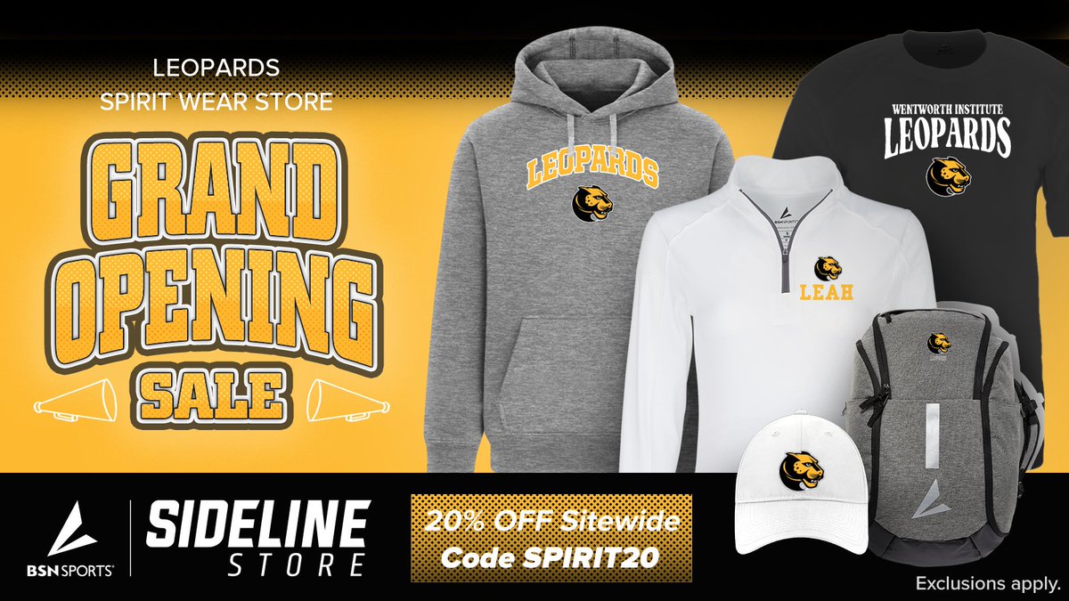 🚨 WANT SOME LEOPARDS SWAG? 🚨

Our sideline shop is now LIVE! As part of the grand opening use the Code SPIRIT20 to take an additional 20% off your purchase!

SHOP HERE: sideline.bsnsports.com/schools/massac…