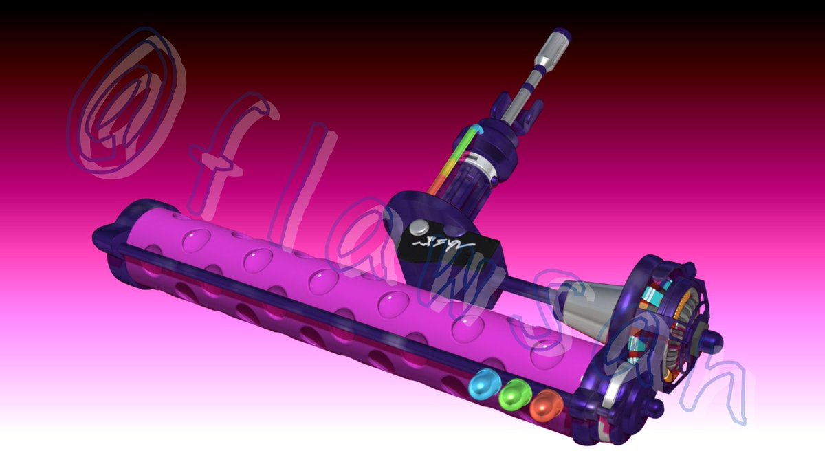 flawsan's tweet image. 「ダイナモローラー冥」モデルが完成しました🥳
発光ダイオードは2本止めで色は固定🌈
白い部分はゲーム内で見る限りコンクリのような素材と考察(今回は金属系で統一)