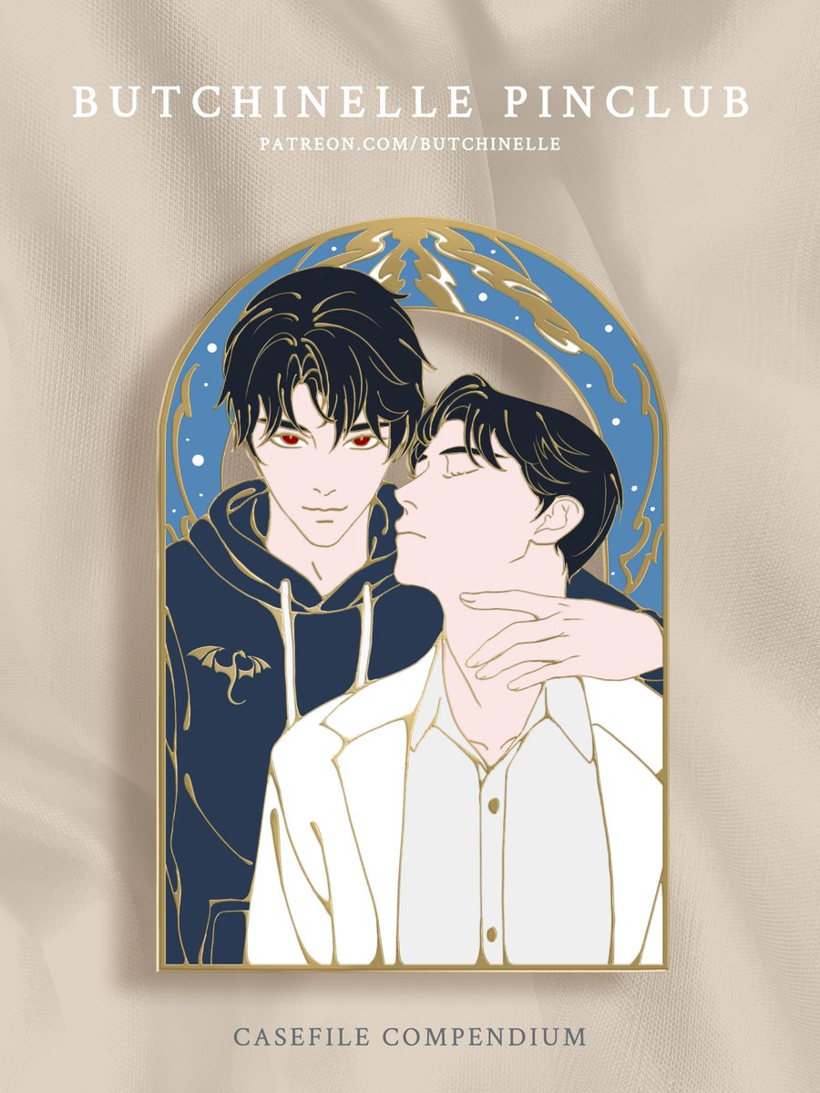 butchinelle's tweet image. ✨Pin of the month✨
This month's pin is Hexie from Case file compendium/ Bing An Ben. Thanks to all the patrons who suggested the couple, drawing them made me wanna pick the novel back up.
Join before July 31st to secure your spot for this design.