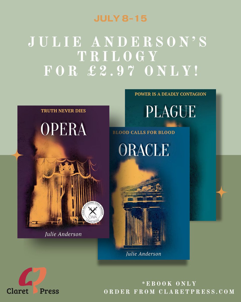 @julieandersonwriter (@jjulieanderson) on Twitter photo From today the complete Whitehall trilogy in ebook for less than the price of a cup of coffee. <a href="/ClaretPress/">Claret Press</a>
Plague payhip.com/b/gjKv
Oracle payhip.com/b/lvqk
Opera payhip.com/b/b8LQv From today the complete Whitehall trilogy in ebook for less than the price of a cup of coffee. <a href="/ClaretPress/">Claret Press</a>
Plague payhip.com/b/gjKv
Oracle payhip.com/b/lvqk
Opera payhip.com/b/b8LQv
