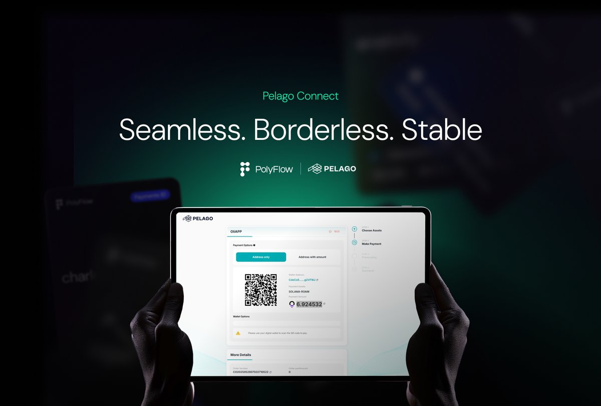 🚀 BREAKING: PolyFlow launches Pelago Connect – the plug-and-play crypto payment gateway solving high fees &amp; slow settlements!

✅ Accept stablecoins + fiat (Alipay/WeChat/cards)
✅ Near-zero fees &amp; instant settlements
✅ Wallet-free QR payments (No setup!)
✅
