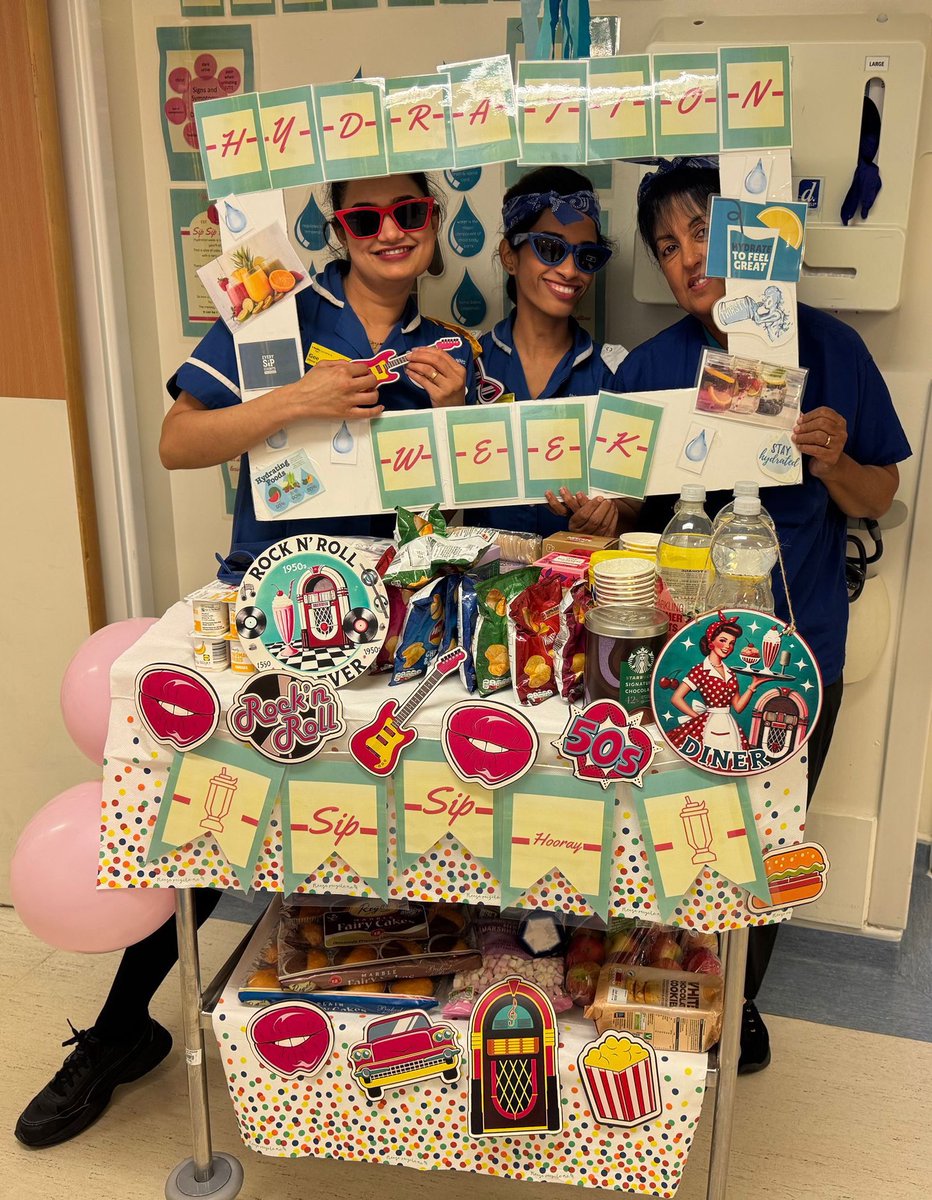 Kim Close (@kimberley_2023) on Twitter photo Hydration Week day 2 (and everyday this week!) our ‘50s Diner’ is making its way round ward 21 <a href="/nhsuhcw/">UHCW NHS Trust</a> milkshakes, cold juices and smoothies, water and squashes, teas and coffees, cakes and even ice lollies!! 😋 looking fab ladies Hydration Week day 2 (and everyday this week!) our ‘50s Diner’ is making its way round ward 21 <a href="/nhsuhcw/">UHCW NHS Trust</a> milkshakes, cold juices and smoothies, water and squashes, teas and coffees, cakes and even ice lollies!! 😋 looking fab ladies