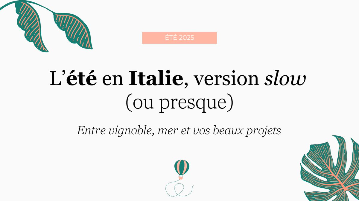 ☀️ L’été italien me rend (presque) slow.

Enfin… entre deux pastas, un apéro au soleil et mon nouveau job de sommelière, je croule sous les carnets de voyage en retard. 😅
Impossible de dire non à vos beaux projets !🌍

Tu veux qu’on crée le tien ? 💌

#slowtravel #travelplanner