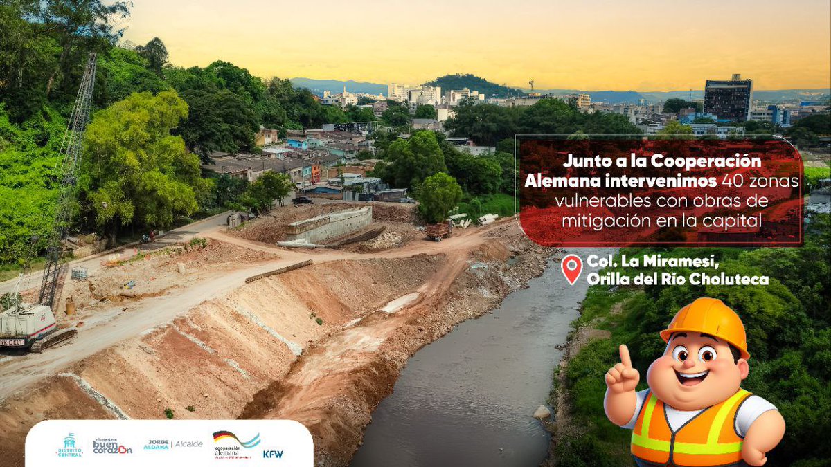 ¡Trabajamos con el corazón para salvar vidas! 🙌🏼❤️

Invertimos más de 900 millones de lempiras en obras de mitigación que pongan a salvo a más de 150 mil personas que viven en zonas vulnerables de la capital.

Gracias al apoyo de la cooperación internacional, seguimos avanzando