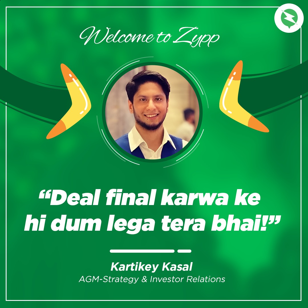 ZyppElectric's tweet image. Investor relation ho ya strategic vision – Kartikey bhai sab set karwa ke hi maanenge! 
Welcome aboard, Kartikey Kasal – AGM, Strategy &amp;amp; Investor Relations.
Let’s close deals and open new possibilities! 
#WelcomeToZypp #InvestorRelations #StrategyMastermind #ZyppSquad #NewJoiner