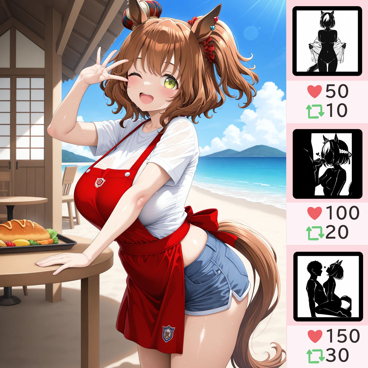 達成したら色々してくれるらしい
海の家 アストンマーチャン

フォロー・いいね・RPよろしくお願いいたします