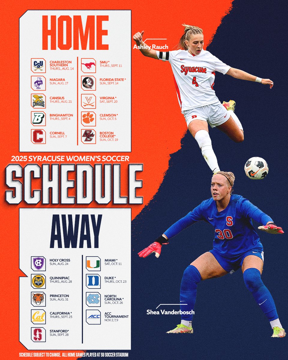 CuseWSOC's tweet image. ⚽️We know where we are going and when!🍊