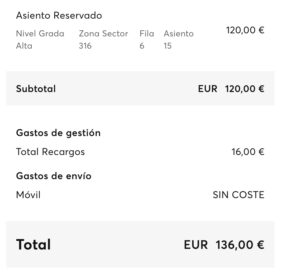 Larapic's tweet image. Please share!
I'm selling a SKZ ticket for the 22nd July in Madrid. Sadly, I won't be able to make it, and I don't want it to go to waste.
Selling for the exact price I bought it for (inc ticketmaster fees): 136,00 €
Please DM me if interested #straykids #dominate_madrid