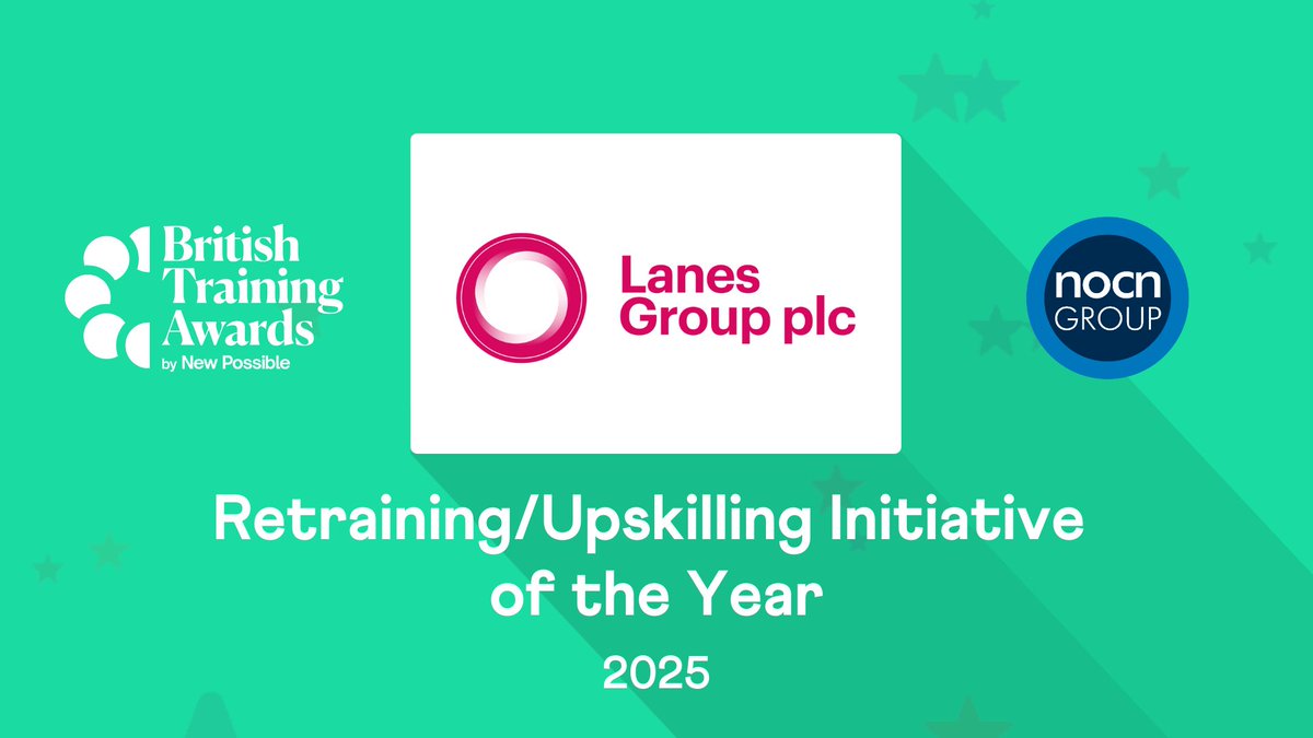 BritTrainAwards's tweet image. Congratulations to @LanesForDrains who win this year’s ‘Retraining/Upskilling Initiative of the Year’ category sponsored by @NOCNGroup! #Training #Awards #Learning #Development