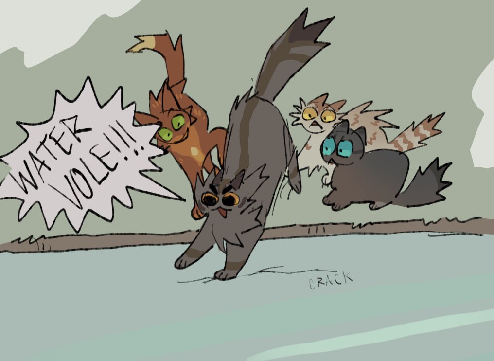 Also really liked this scene of fire and ice, why is graystripe so cat
