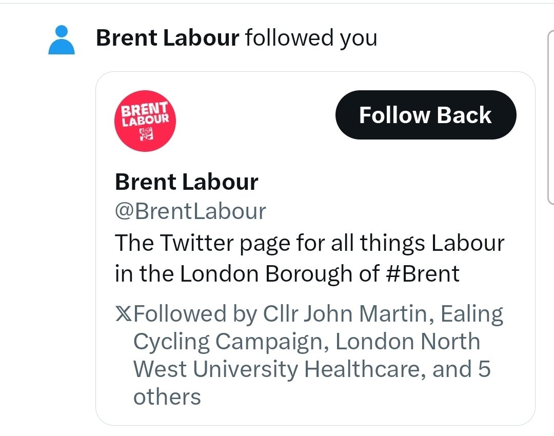 Lovely to see our brothers and sisters in Brent Labour following us. May be they too are starting to realise that today's Labour party no longer represents working people, the sick, the disabled, the elderly, like they used to and that it's now time for a real change, to a party