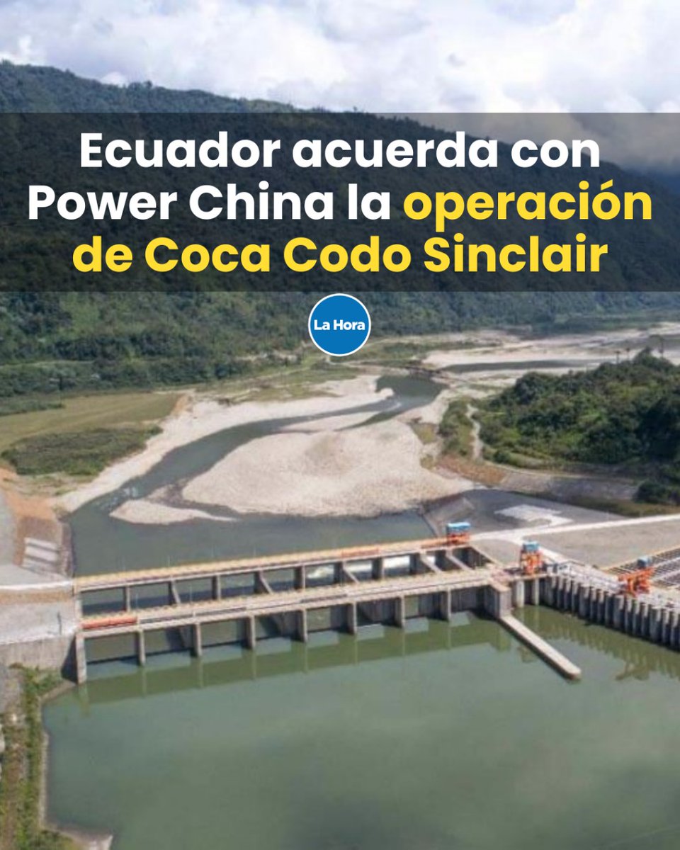 Ecuador llegó a un acuerdo con Power China para el mantenimiento y operación de la hidroeléctrica Coca Codo Sinclair 💡, según Gabriela Sommerfeld, canciller. El convenio implica un aporte de $400 millones 💰 . Detalles 👉 lhra.ec/nR7d6Bj