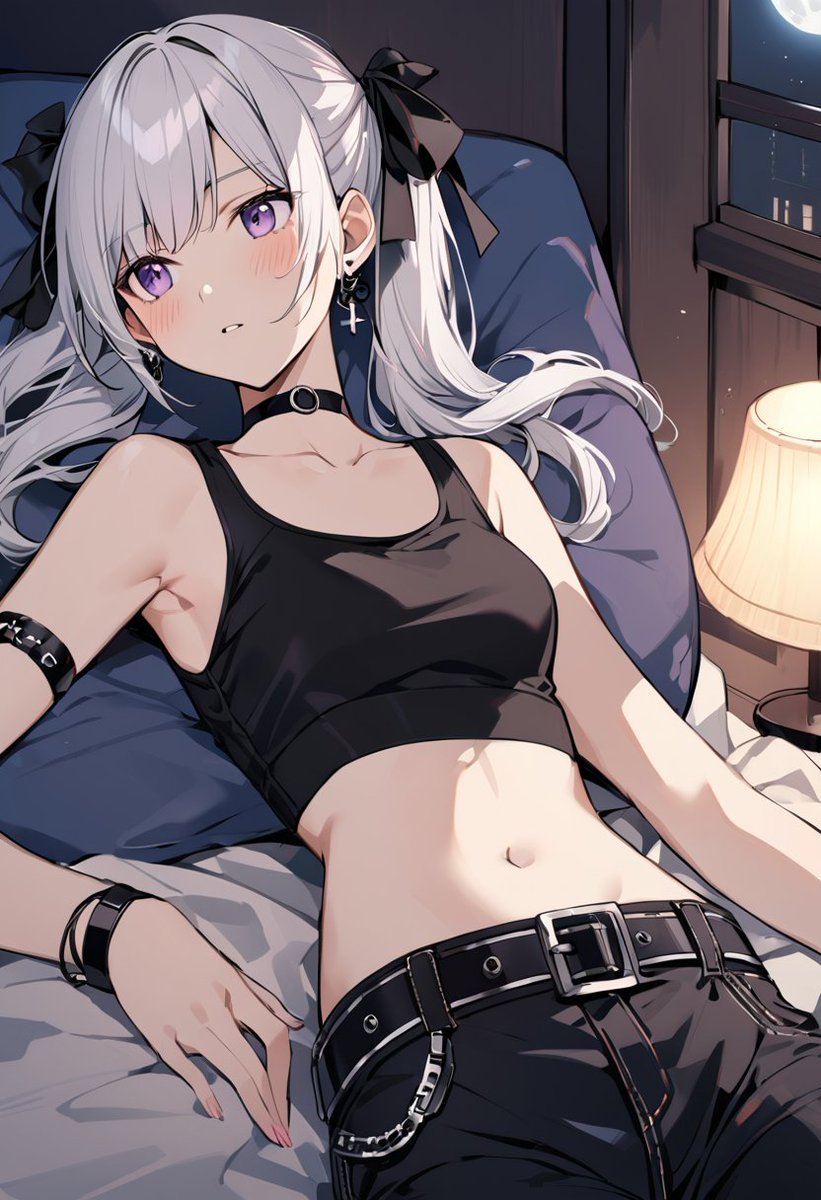 #dobbycanvas #AIart #AIイラスト 
こんばんは🌙
本日もたくさんの❤🗨🔃フォロー
ありがとうございました⁽⁽٩(◍˃ᗜ˂◍)۶⁾⁾

今夜の〆イラストは白ツイちゃんです🦀

ヤマアラシちゃん、小麦ちゃん、
シルクちゃん、司書さん…
うちの白髪キャラってみんなクール系
ばっかですね•́ε•̀٥