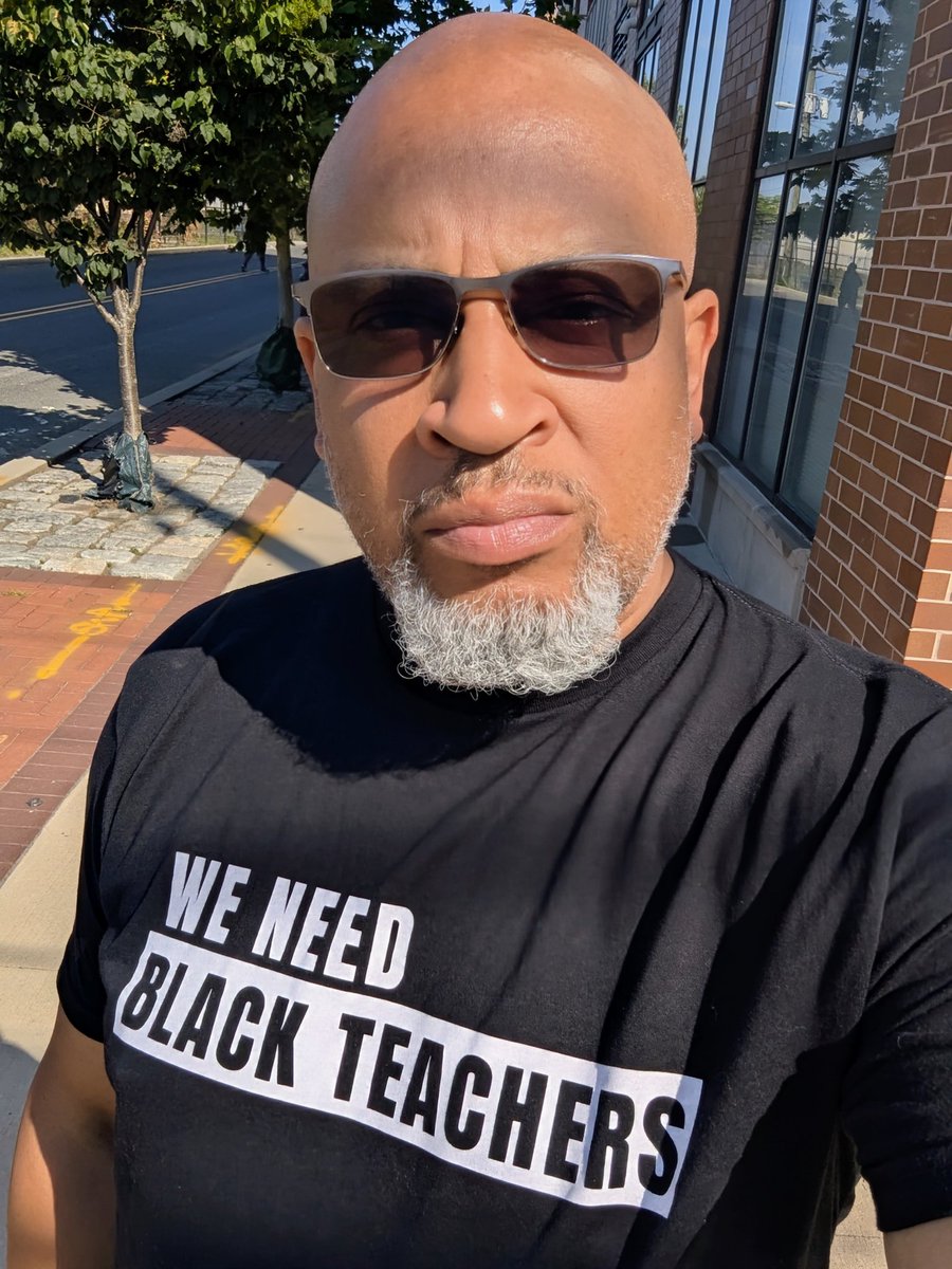 The message on my shirt is a vital one. We TRULY Need Black Teachers and with an emphasis on Black MEN. Black women comprise only 6 to 7% of America's teachers which is abysmal, but Black men are less than 2% of America's teachers which is quite alarming. But to be clear, the