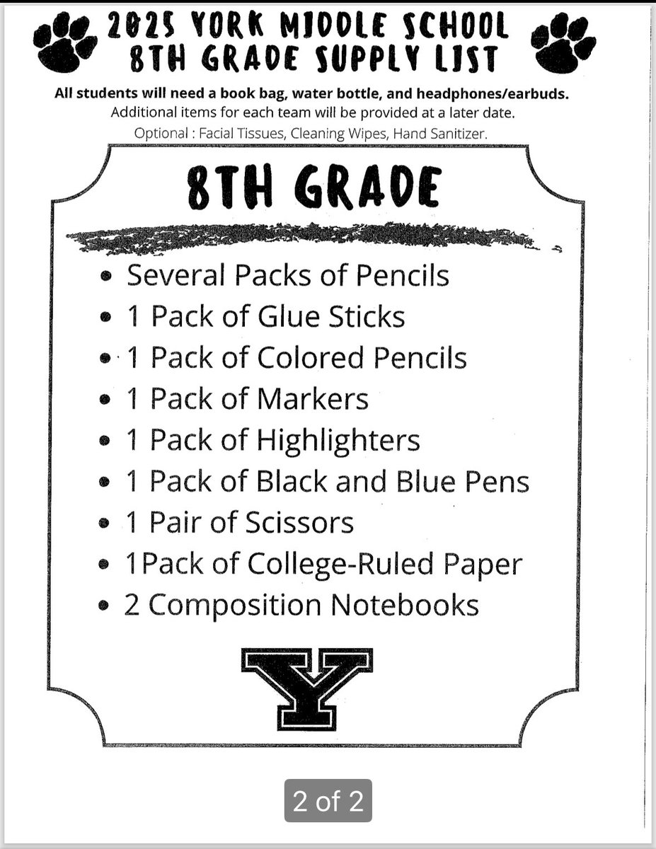 Only a few more weeks left of summer! Time to prepare for the 25-26 school year! #BackToSchool #SupplyList