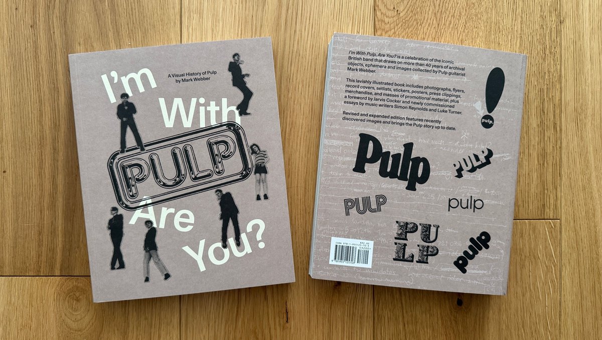 welovepulp's tweet image. Mark's book I’m With Pulp, Are You? out now in paperback. This celebration of @welovepulp draws on more than 40 years of archival objects, ephemera & images. Free badge set & sticker if you buy direct from @hatandbeardbks found.ee/imwithpulp
#everythingandmore