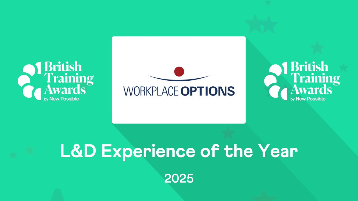 BritTrainAwards's tweet image. It’s time for our final award of the day! And the Winner of the ‘L&amp;amp;D Experience of the Year’ category determined by employee feedback shared on @getNewPossible is… @WorkplaceOption, congrats! #Training #Awards #Learning #Development